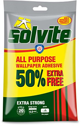 Solvite All Purpose Wallpaper Paste 3 Rolls + 50% Free