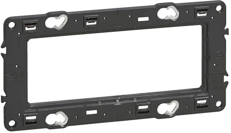 LEGRAND Support Pour Fixation à Vis 4 à 5 modules, Compatible avec Mosaic et Céliane, Noir