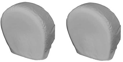 Explore Land Tire Covers 2 Pack - Tough Tire Wheel Protector for Truck, SUV, Trailer, Camper, RV - Universal Fits Tire Diameters 26-28.75 inches, Charcoal