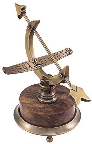 Sea-Club Sonnenuhr Maritime Deko Messing antik H=13cm