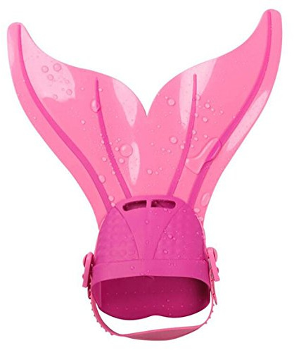 Kids Children Swimming Fins Training Flipper Mermaid Swim Fin Swimming Foot Flipper Diving Feet Tail Monofin (pink)