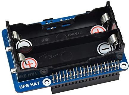 Waveshare Uninterruptible Power Supply UPS Hat Compatible with Raspberry Pi,Stable 5V Power Output Multi Battery Protection Circuits