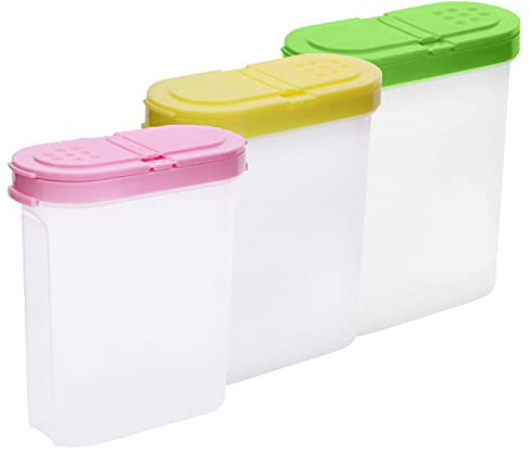 Gewürzdosen Gewürzbehälter Schüttdosen Gewürzdosen mit Doppeldeckel Gewürzlöchern mit Zwei Entladungsöffnungen für Gewürze,Salz,Zucker,Pfeffer Verwendet,Gewürze in der Küche oder Grillen im Freien