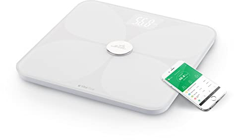 ETA Personvåg Digital Vital Pure med Smart App – 18 kroppsegenskaper analyserade, 3 x AAA, vit