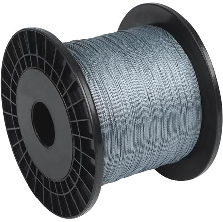 SHADDOCK 4-Fach PE Geflochtene Angelschnur, 100m/300m/500m/1000m, Grau, 3.5lb (0.30mm), 100LB, Superstarke Geflochtene Angeln Schnur für Süßwasser und Salzwasser