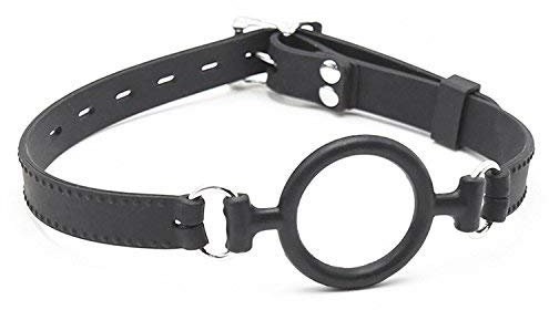 Eysilk Silikon-Ringknebel Bondage Ballknebel Mundknebel Knebel Ball-Gag, Fetisch und SM Liebhaber Sex spielzeug Schwarz Ø3,7cm