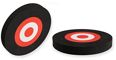 2pcs EVA Foam Archery Target Round Moving Arrow Target Face 25cm Arrow Target for Indoor Outdoor Backyard Hunting Shooting Practice (2Black)