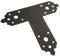 10 piastre di giunzione a T in metallo nero per riparazioni, resistenti, verniciate a polvere, ornamentali, per riparazioni, 170 x 14 x 40 x 2,5 mm