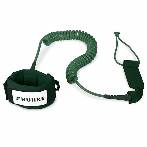 HUIIKE Leash SUP Spirale Regolabile Leash Surf e Bodyboard Standard, Laccio SUP di Sicurezza | Accessori Stand Up Paddle | Accessori Tavola Paddle Surf Kitesurf Kayak | Laccio per Caviglia o Polso