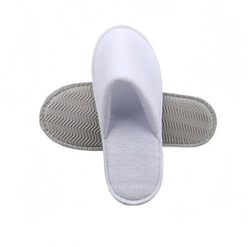 JoWebb 5 Pairs Disposable Closed-Toe Hotel Slippers for Women, Washable & Foldable Spa Guest Slippers for Travel, Parties and Home Use