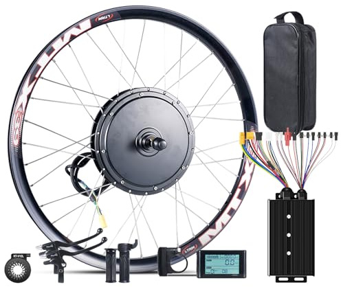 48V 2000W 29'' Rear Wheel Ebike Conversion Kit Hub Motor DIY Mountain Bicycle Motor with 45A Controller PAS, Brake, 20X Half Twist Throttle, Controller Box