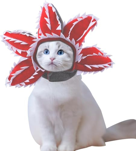 Demogorgon Costume Per Cani, Cappello Per Animali Domestici Demogorgon, Cappello Per Animali Domestici Regolabile Spaventoso Per Halloween, Grazioso Copricapo Fai Da Te Per. (L)