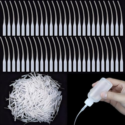 Micro-pointes Adhésives,200 Pièces 7cm 5mm Compte Gouttes de Colle embouts de colle de précision pour Loisirs Créatifs Modélisme Loisirs Créatifs