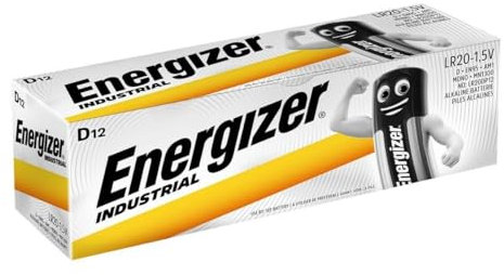 Energizer - Pack de 12 pilas alcalinas Alkaline Industrial D / LR20