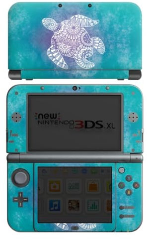 DeinDesign Skin kompatibel mit Nintendo New 3DS XL Folie Sticker Schildkröte Batik Mandala