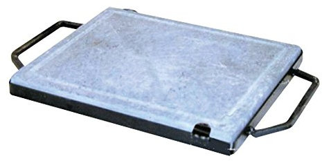 PIETRA OLLARE CON MANIGLIE CM 30X40 H 2,5 TELAIO IN FERRO BARBECUE DFL 8031020