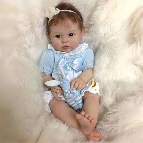 ZIYIUI 22tum realistic babys reborn babydockor pojke silikon dolls boys toddler öppna ögon flicka 55 Cm verklighetstrogna dockor