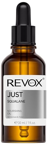 REVOX B77 - Just Squalane, 30 ml, Aceite Facial Nutritivo para Rostro y Cuello, para Piel Seca y Opaca, Hidrata la Piel en Profundidad, Mejora la Elasticidad y Firmeza de la Piel, Fórmula no Grasa