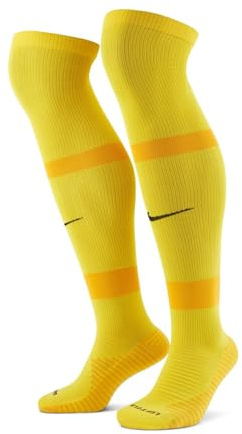 Nike MatchFit Chaussettes, Tour Jaune/Or Universitaire/Noir, S Mixte