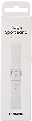 Samsung Klockarmband sport styvt band – officiell Samsung klockrem – 20 mm – storlek medium/stor – vit