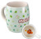 6vibes Molang große Tasse süß 400 ml aus Porzellan - Natur Tasse Kaffee & Tee - Motiv-Tasse mit Piupiu - Bechertasse groß als Geschenk by