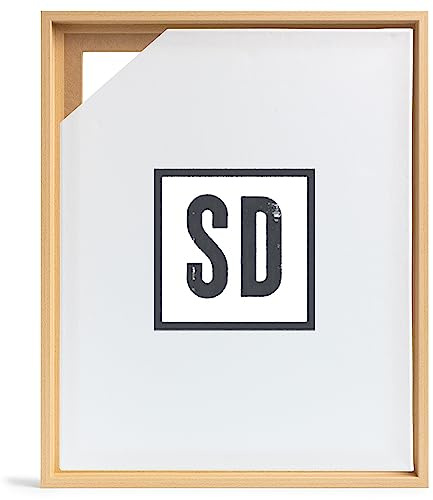 Stallmann Design Skuggfogsram för kilram | 18 x 24 cm | Bok | MDF-ram för dukar med djupeffekt | med monteringstillbehör | Ram utan glas och bakvägg