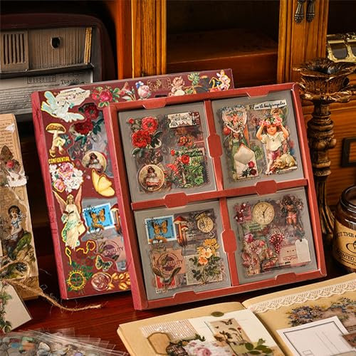 457 Stück/100 Blatt Scrapbooking Sticker Scrapbook Stickers Scrapbook Zubehör Scrapbooking Aufkleber Set Bullet Journal für Scrapbook für Scrapbooking, Tagebücher, Umschläge