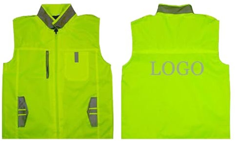Personalizzato Gilet Catarifrangente, Sicurezza per Cavalcare, Giubbotto Ad Alta visibilità, Giubbotto Riflettente con Nome E Testo, per La Notte Gilet Sicurezza,One Size,Yellow