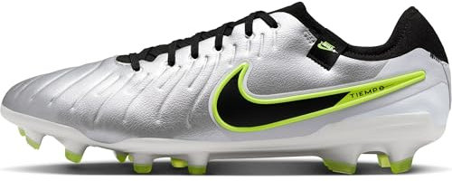 Nike Legend 10 Pro FG Football Boot, Silver Met, 10 UK