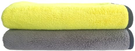 Reinigungstücher 40x40cm, 2er-Pack, Super saugfähiges Mikrofaser-Reinigungstuch, fusselfrei, Passende Größe, Professionell für Auto/Tisch/Innenboden/Spiegel/Fenster/Bildschirm, Nass und Trocken
