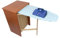 OWIJI Asse Stiro Multiuso Salvaspazio Legno Ciliegio Mobile A Scomparsa Dimensioni 84 x 52 x 40 cm Rotelle Trasportabili Colore Mollettone Assortito