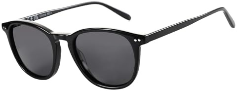 ZENOTTIC Gafas de Sol Redondas Polarizadas : Moda Gafas Grandes para Hombres y Mujeres con Protección UV400 - Estilo Clásico Circular
