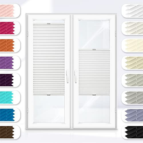 Concept Blinds - Persiana Plisada Personalizada | Instalación con Perforación – Ancho 30–140 cm, Alto 40–230 cm – 23 Colores de Tejido – Filtrado de Luz Ajustable – Fácil de Instalar