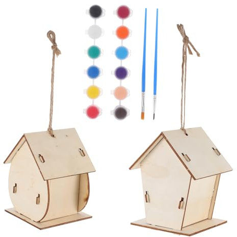 ERINGOGO 2sets Per Uccelli Da Te in Legno Kit Casetta Per Ragazzo Da e Dipingere Artigianato Educativo e Giocattolo Puzzle