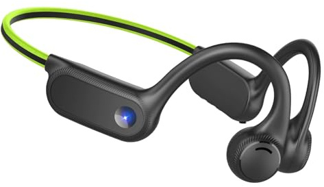 Bone Conduction Headphones,Open ear Headphones Wireless Bluetooth 5.2 Waterproof Running headphones with Mic,Type c,10H Playtime for Running,Gym,Cycling,Workout. (Green)