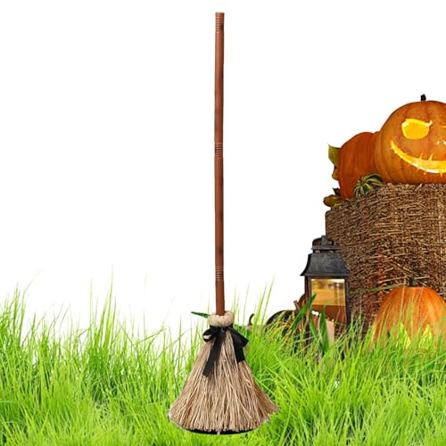 Qkbuza Scopa Da | Scopa Incantata Bastone Animato - Decorazione Domestica con Movimento e Suono Spaventoso per Interno Esterno Camera Giardino Fattoria