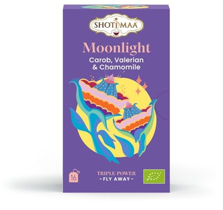 Infusion Tisane Bonne Nuit Bio – Relaxante Sommeil Paisible | Valériane, Camomille, Mélisse & Lavande | Sans Caféine | Rituel du Soir | 16 sachets - Sun&Sia