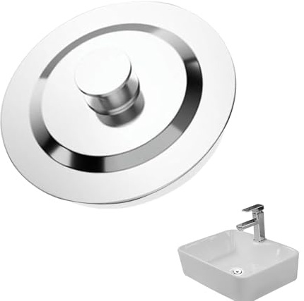 1Pc Sink Plug Universal Bath Plug UK 40-45mm Stainless Steel Drain Stopper Bath Plug Replacement for Bathtub Wash Basin