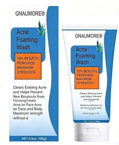 Acne Foaming Wash, Lozione detergente viso e corpo,Schiuma detergente per acne,Detergente viso morbido per la pulizia dei pori profondi