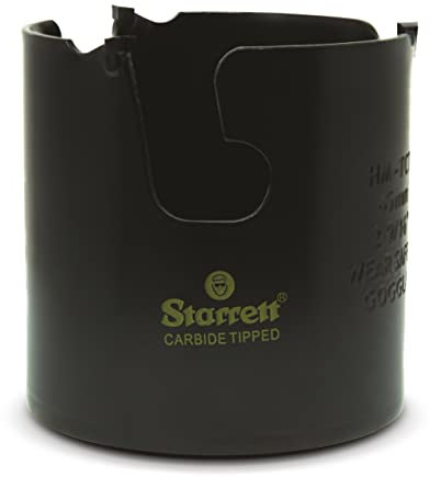 Starrett Tungsten Carbide Tipped Holesaw - MPH0296 Multi Purpose Cut TCT Hole Saw Cutter - For Wood MDF Plastics Ceramic Wall Tiles - 65mm,Black