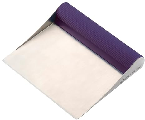 Rachael Ray Tools and Gadgets Stainless Steel Pastry Scraper/Bench Scrape/Kitchen Tool for Baking and Cooking/Dishwasher Safe, Purple