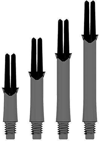 L-style L-Shaft Locked Nylon Dart Shafts, in-Between (260), Clear Black
