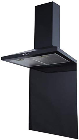 SIA SP70BL 70cm x 75cm Black Toughened Kitchen Glass Splashback