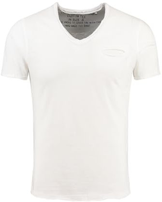 KEY LARGO Herren Soda New V-neck T Shirt, White (1000), S EU