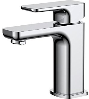 Aqua Bagno | Waschtischarmatur Einhebelmischer in Chrom-Optik, Wasserhahn Bad ohne Ablaufgarnitur, Waschbecken Armatur