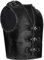 PAULGOS Lederweste Weste Kutte Leder Biker Rocker Motorrad Clubweste Bikerweste Motorradweste Schwarz BW7 (Schwarz, M)