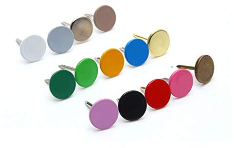 Chiodi a testa piatta, chiodi a testa tonda colorata, chiodi in legno, chiodi in schiuma per divani, chiodi a pressione, puntine da disegno-11 MM * 15 MM * beige grigio * 100 pezzi