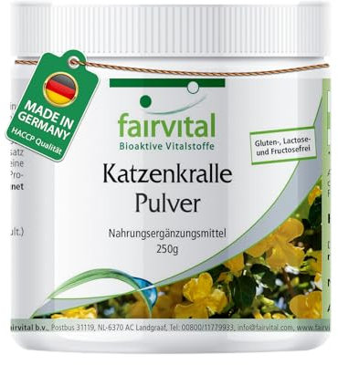 Unghia di Gatto 1500mg in polvere Vegana- Uncaria Tomentosa - con Vitamina C - 250g