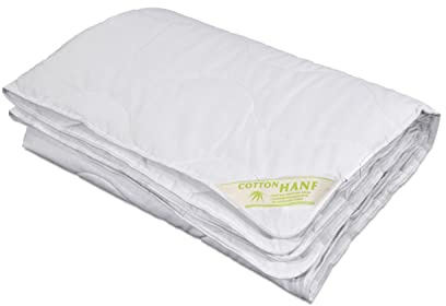 Bach's Betten Welt Hanf Plus Duo Winterdecke Ganzjahresdecke Duo-Steppdecke Hanf Baumwolle 100% Natur (135 x 200 cm)