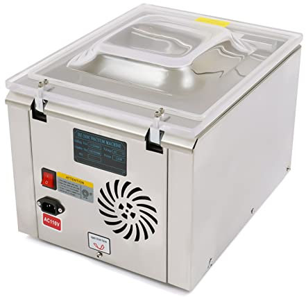 120W Industriell Vakuumierer,Folienschweißgeräte,Tisch Vakuumiergerät Vakuummaschine Kammer Einschweißgerät für trockene oder feuchte Lebensmittel DZ-260,1~4pcs/min